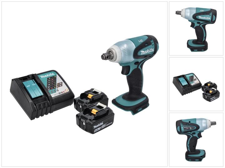 Produktbild Makita DTW 251 RG Akku Schlagschrauber 18 V 230 Nm 1/2" + 2x Akku 6,0 Ah + Ladegerät