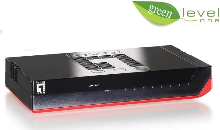 Produktbild LevelOne GSW-0807 8-Port Gigabit Ethernet Switch 1000Mb/s, Voll-Duplex, 10/100 Mb/s, Voll/Halb-Duple (8 Ports)