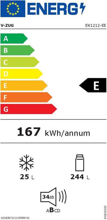 Energie-Label V-Zug De Luxe eco KLireco (269 l)