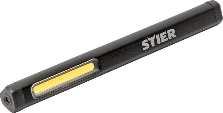 Produktbild Stier Akku COB LED Stiftleuchte 200 Lumen mit Laserpointer (17.20 cm, 200 lm)