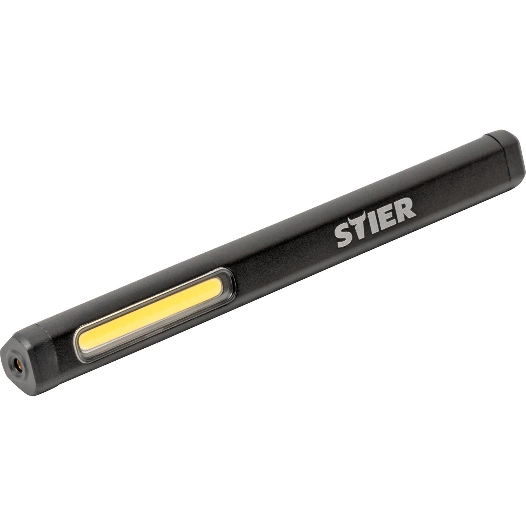 Stier, Torcia, Penna COB LED ricaricabile da 200 lumen con puntatore laser (17.20 cm, 200 lm)