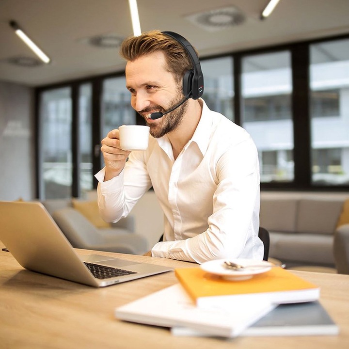 Produktbild Audiocore Bluetooth-Callcenter-Headset AC864 (ANC, 32 h, Kabellos)