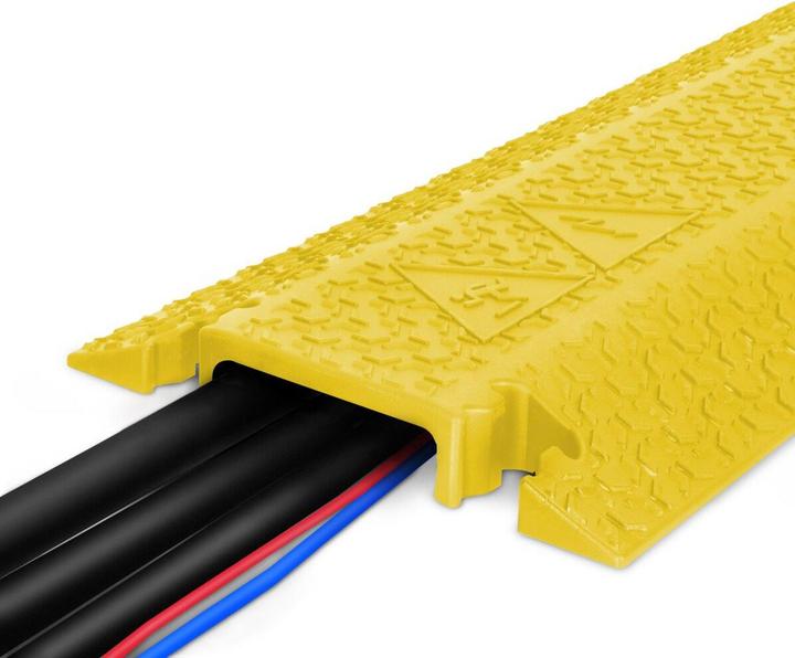 Produktbild Defender XPRESS 100 YEL R - XPRESS Drop-over Kabelbrücke 100mm Retail, gelb (Kabelbrücke, 10 cm)