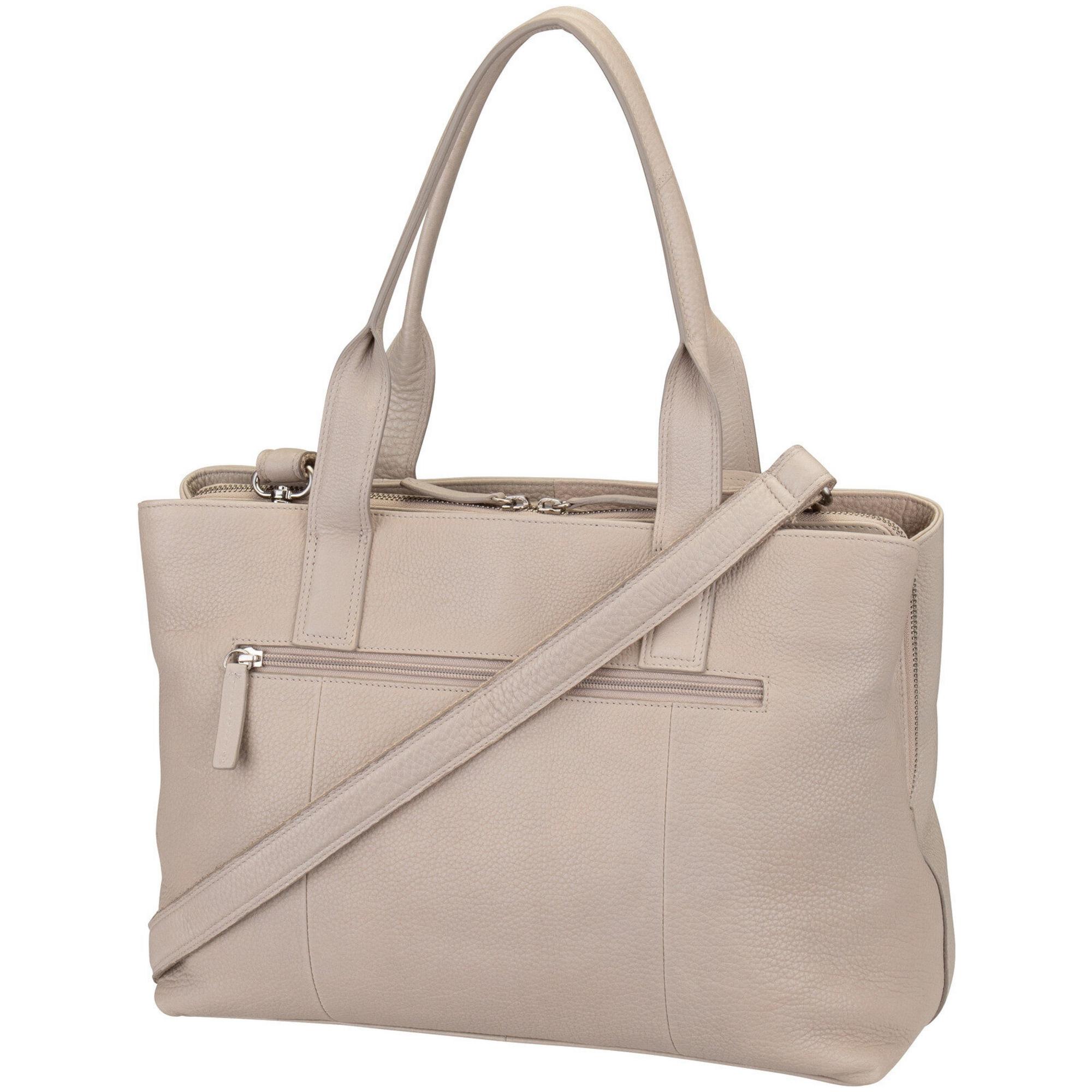 Thumbnail - Burkely, Handtasche, Soft Skylar Schultertasche Leder 36 cm Laptopfach, Grau