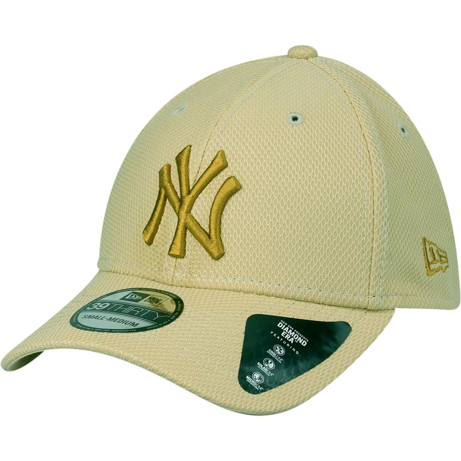 New Era, Herren, Cap, 39Thirty Diamond Cap - New York Yankees gold - M/L, Gold, (M)