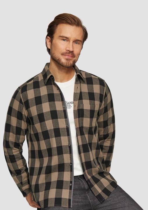 Immagine prodotto S.Oliver Hemd Regular Fit: Strukturiertes Karohemd mit Brusttasche (XL)