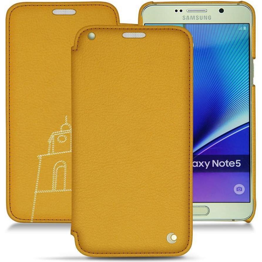 Noreve Lederschutzhülle horizontal (Samsung Galaxy Note 5), Smartphone Hülle, Orange