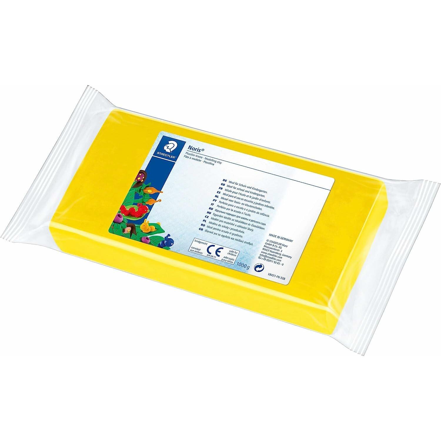 Staedtler Knetmasse Plastilin Knete 1kg gelb Noris