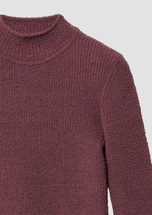 Produktbild s.Oliver Strickpullover Strickpullover im Slim Fit mit Stehkragen (134, 140)