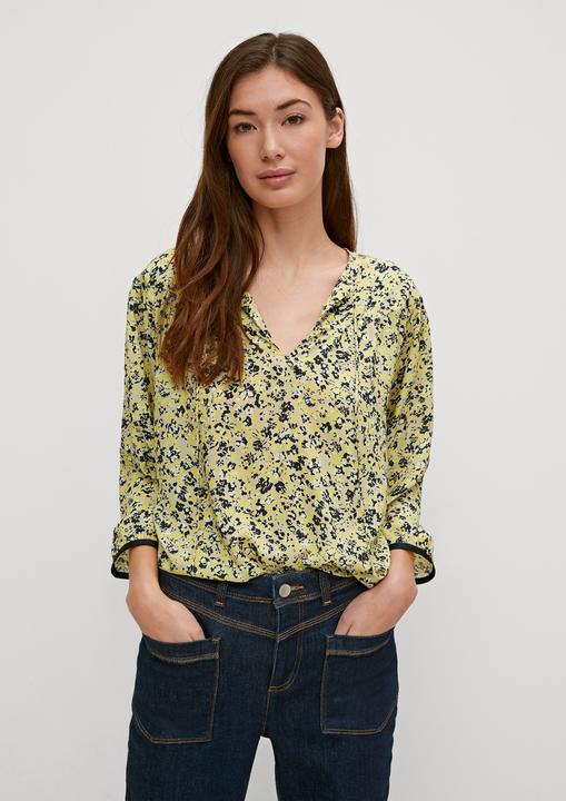 Image du produit Comma Bluse Viskosebluse mit Tunika-Ausschnitt (42)