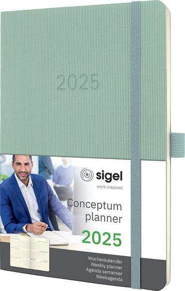 Produktbild Sigel Wochenkalender Conceptum 2025 (DE/EN/FR/NL) mint green (135 x 210 mm)