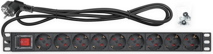 Produktbild Intellinet 19" 9-fach Steckdosenleiste / PDU, Schutzkontakt, 1 HE