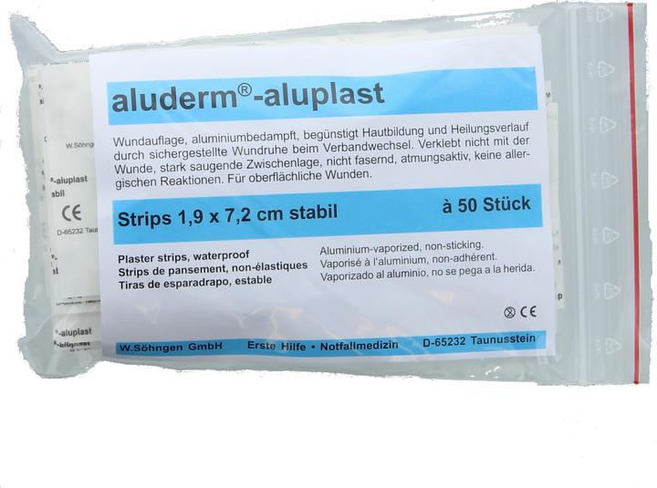 Actual product image Söhngen aluderm aluplast plaster rigid / stable 1.9x7.2cm, 50 pcs., single (50 x)
