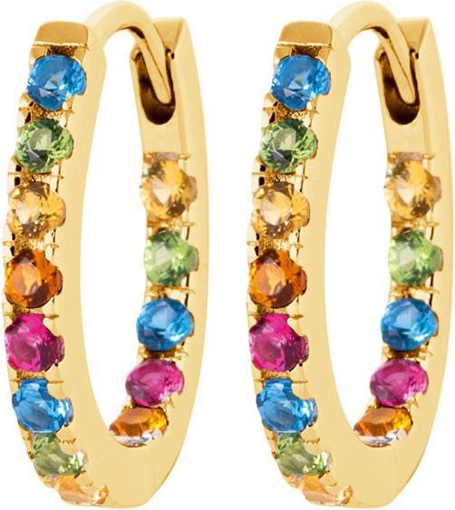 Image du produit Lara CREOLES Plaqué or - ZIRCONIA MULTICOLorS (Fermoir)