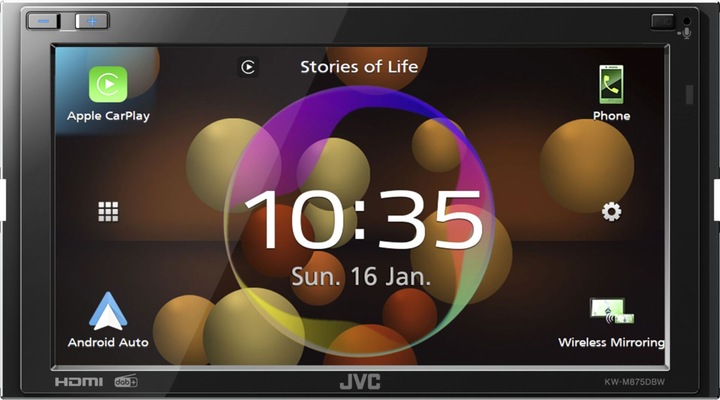 JVC KW-M875DBW (Android car, Apple Carplay)