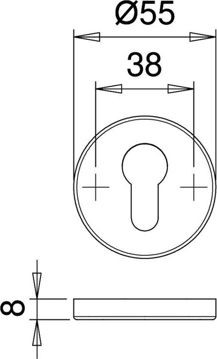 Produktbild Magni Edelstahl Schutz Rosette Kt 7156 (Türrosette)