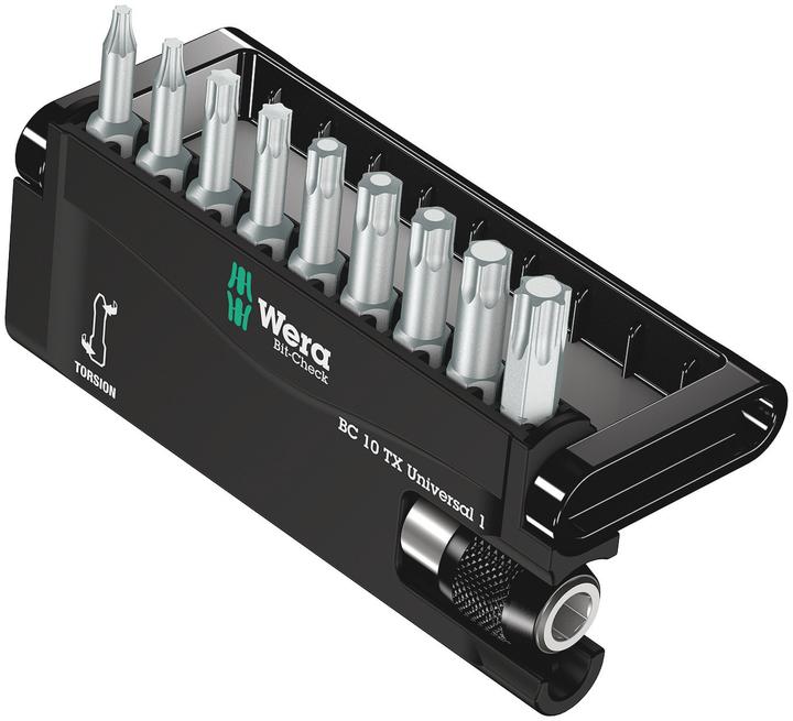 Immagine prodotto Wera Bit-Check 10 TX Universal 1 (Presa esagonale TX M10, Esagono cavo TX M15, Presa esagonale TX M20, Presa esagonale TX M30, Esagono incassato TX M25, Presa esagonale TX M27, Esagono incassato TX M40)