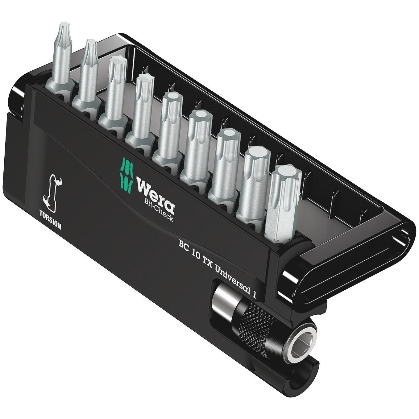 Wera, Bits, Bit-Check 10 TX Universal 1 (Innensechsrund TX M10, Innensechsrund TX M15, Innensechsrund TX M20, Innensechs...