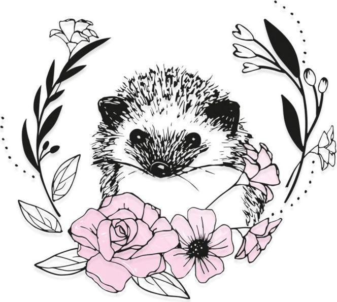 Sizzix Transparentes Stempelset mit Schichten 9 Stück - Blumen-Igel von Olivia Rose