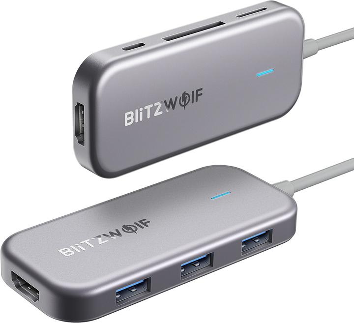 Actual product image BlitzWolf BW-TH5 Interface Hub USB 3.2 Gen 1 (3.1 Gen 1) Type-C (USB-C, 5 Ports)