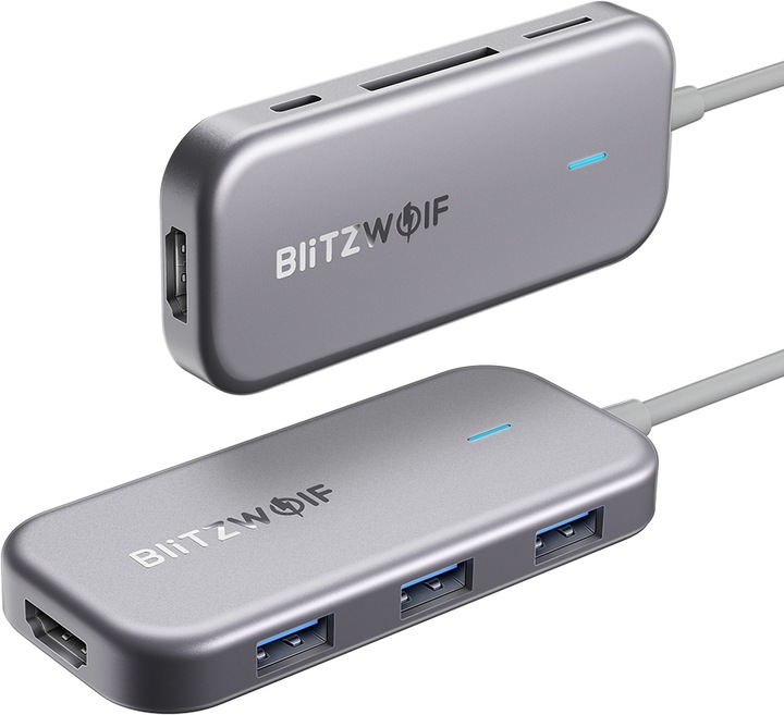 Actual product image BlitzWolf BW-TH5 Interface Hub USB 3.2 Gen 1 (3.1 Gen 1) Type-C (USB-C, 5 Ports)