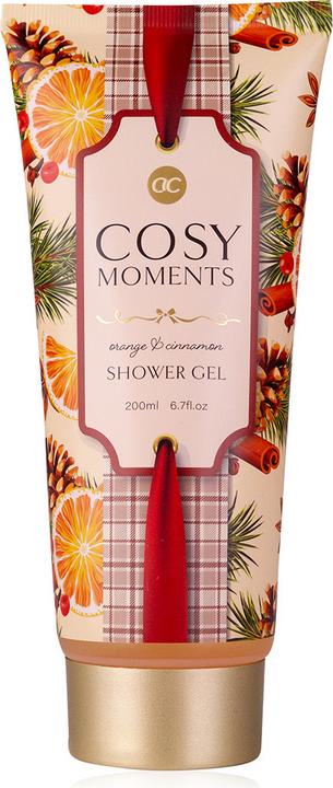 Actual product image Accentra Shower gel COSY MOMENTS in tube, 200ml, fragrance: orange & cinnamon, colour: cream/red/green, pack
