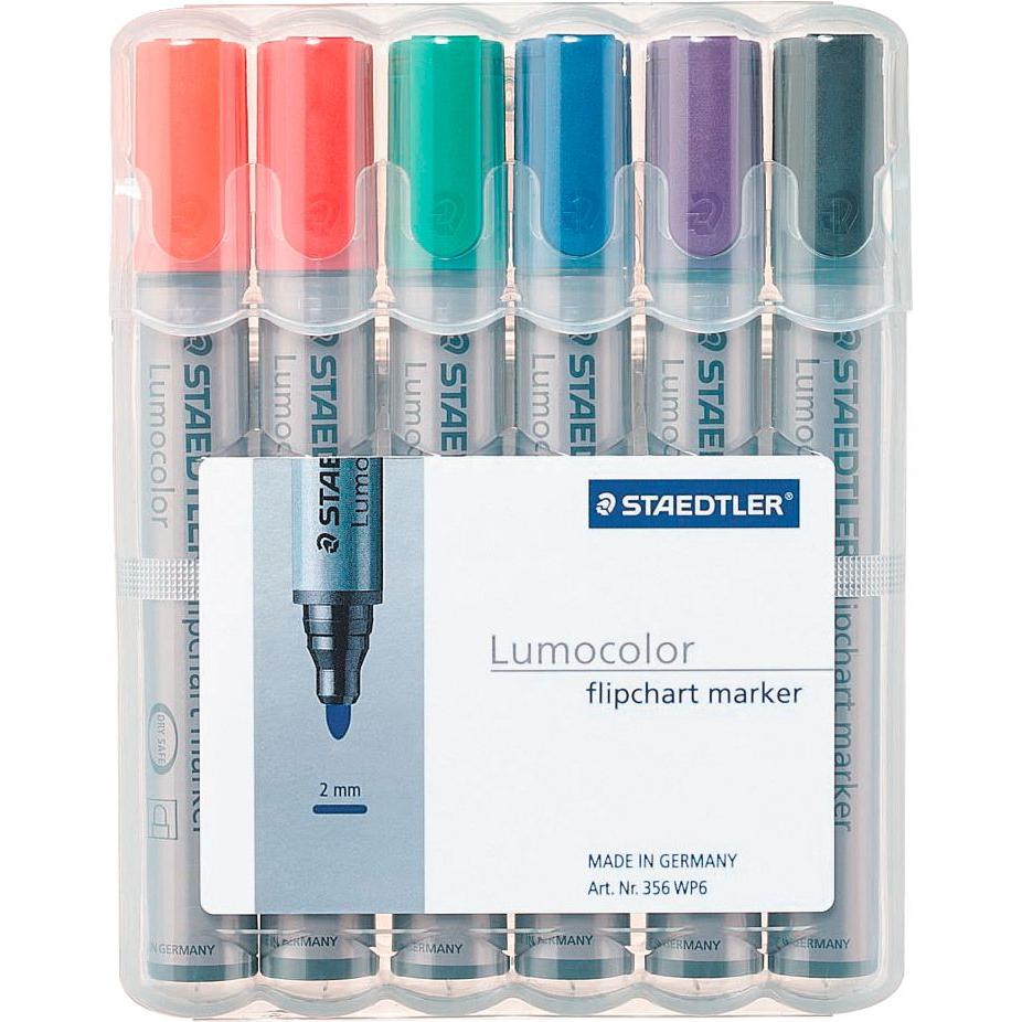 Staedtler, Marker, Flipchartmarker Lumocolor 6St Box (Grey, 2 mm, 6 x)