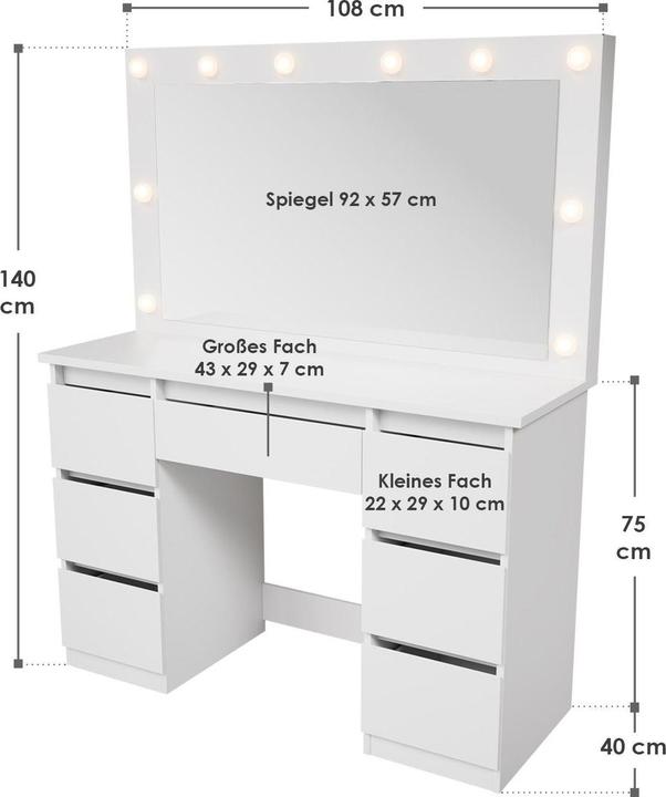 Immagine prodotto Juskys Lilia (108 x 41 x 140 cm)