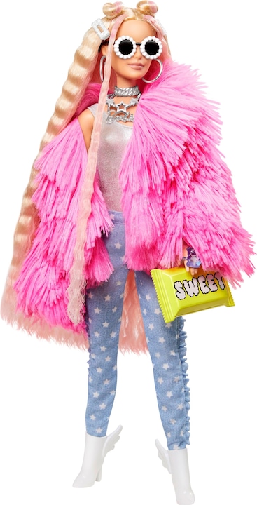 Produktbild Barbie Extra Doll - Flauschige rosa Jacke