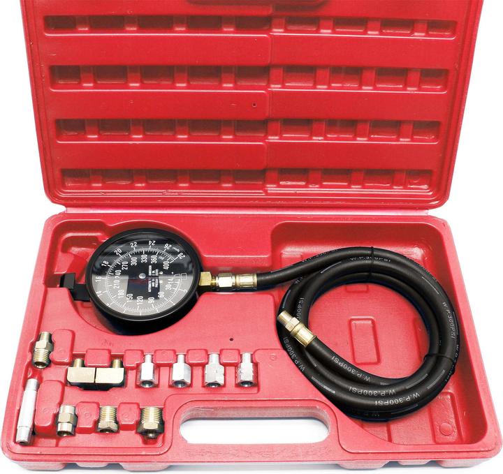 Produktbild Wiltec Öldruckprüfer 12teilig 0-35bar Öldruckmesser Öldrucktester Motoröl