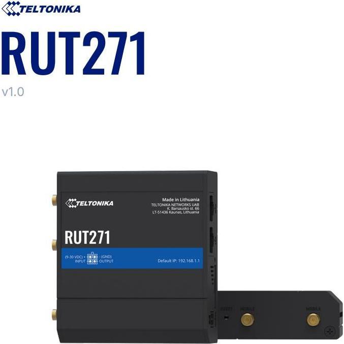 Teltonika RUT271 (Global) 5G, Router, Nero