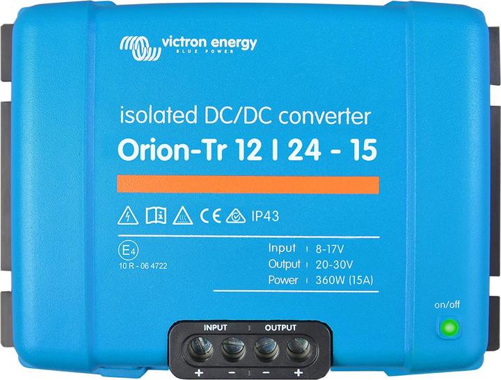 Actual product image Victron Energy Orion-Tr 12/24-15 360W DC-DC Voltage Converter isolated