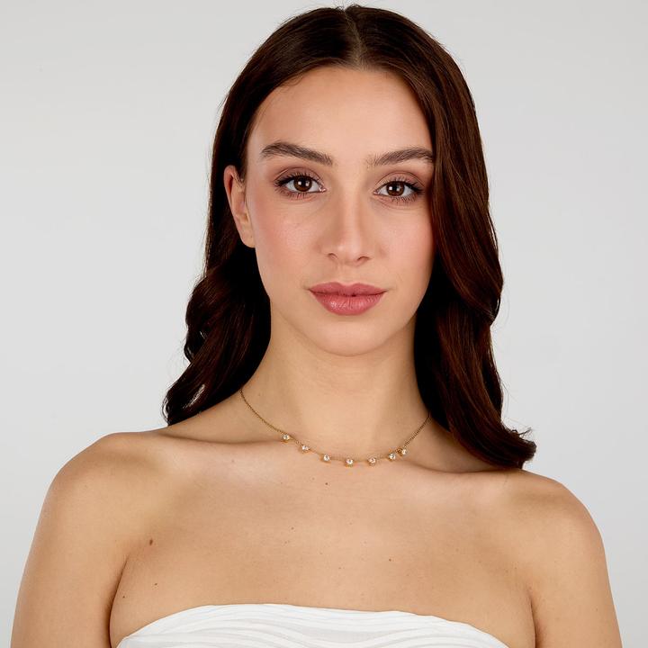 Actual product image Morellato - Gold-plated women's necklace with cubic zirconia Tesori SAIW309 (Silver 925)