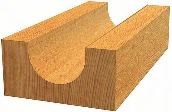 Produktbild Bosch Professional Zubehör Hohlkehlfräser, 1/4-Zoll, R1 4,7 mm, D 9,5 mm, L 9,2 mm, G 45 mm