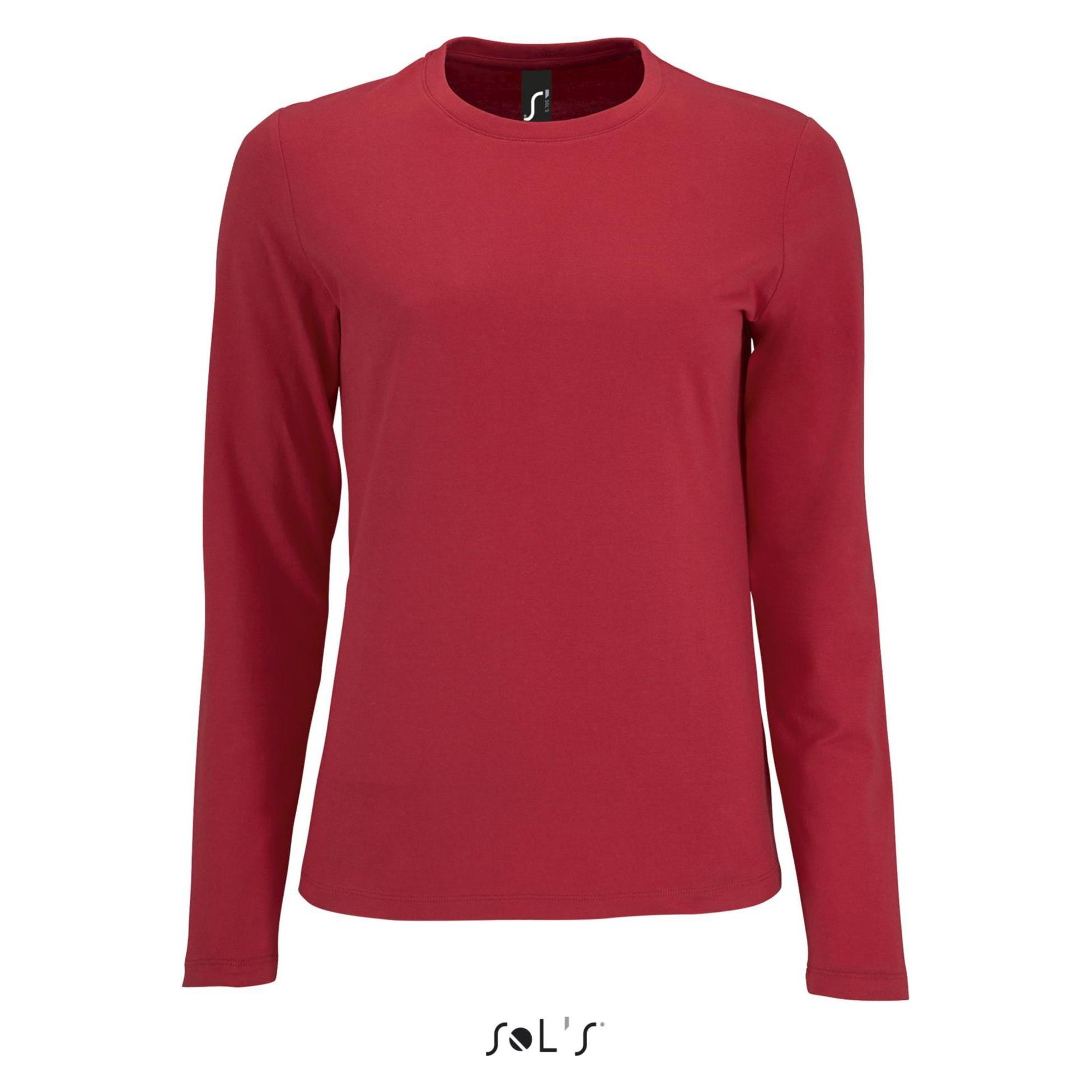 Sol's, Damen, Shirts, Imperial Lsl, Rot, (M)