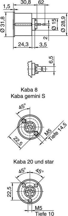 Actual product image Kaba External cylinder type 1007 (External cylinder)