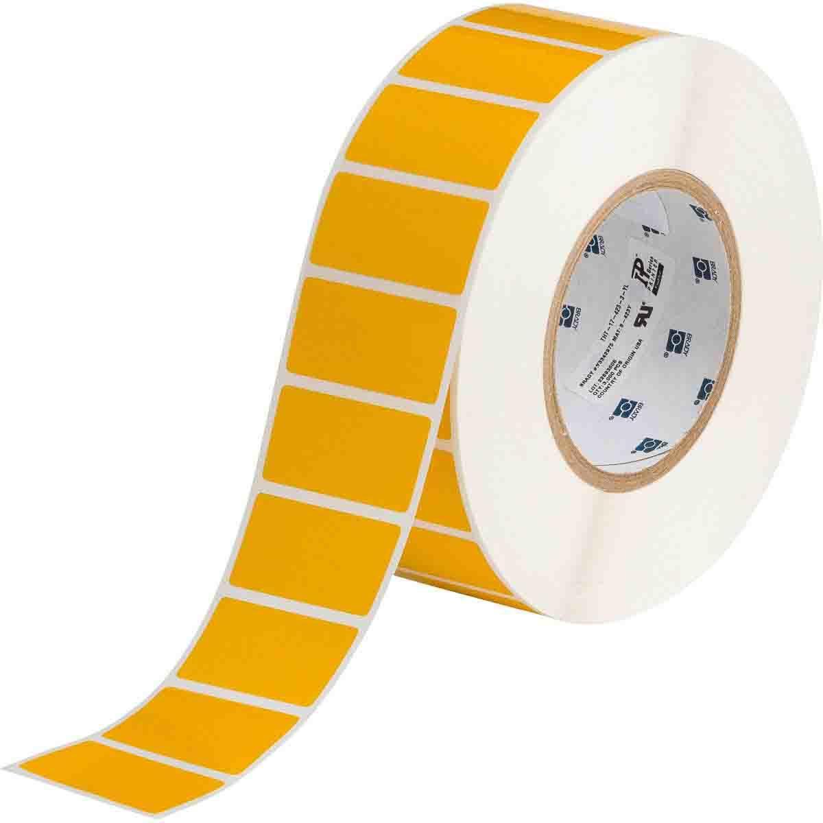 Brady, Etiketten, THT-17-423-3-YL, Polyester, Gelb, 50.80 x 25.40 mm, permanent (3000 E.)