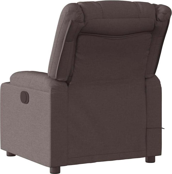 Actual product image vidaXL Massage chair dark brown fabric