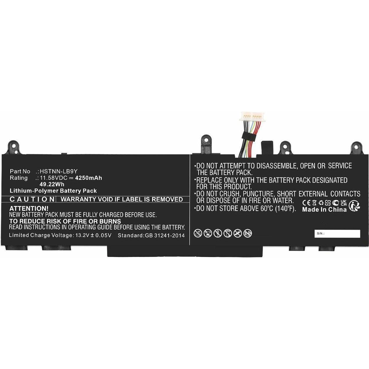 CoreParts Battery 11.58V 4250mAh (4250 mAh), Notebook Akku