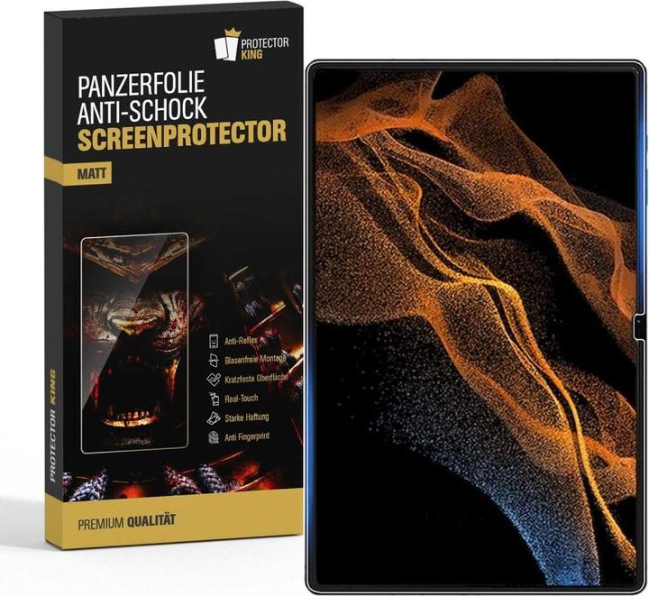 Actual product image Protectorking 6x Panzerfolie Anti-Shock matt entspiegelt (6 Piece, Galaxy Tab S8 Ultra)