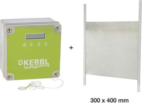 Image du produit Kerbl 70546 Kit de porte automatique pour poulets, y compris porte coulissante, 300 x 400 mm