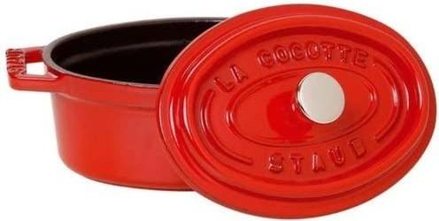 Image du produit Staub Cocotte ovale rouge cerise (29 cm, Cocotte + faitout, Fonte)