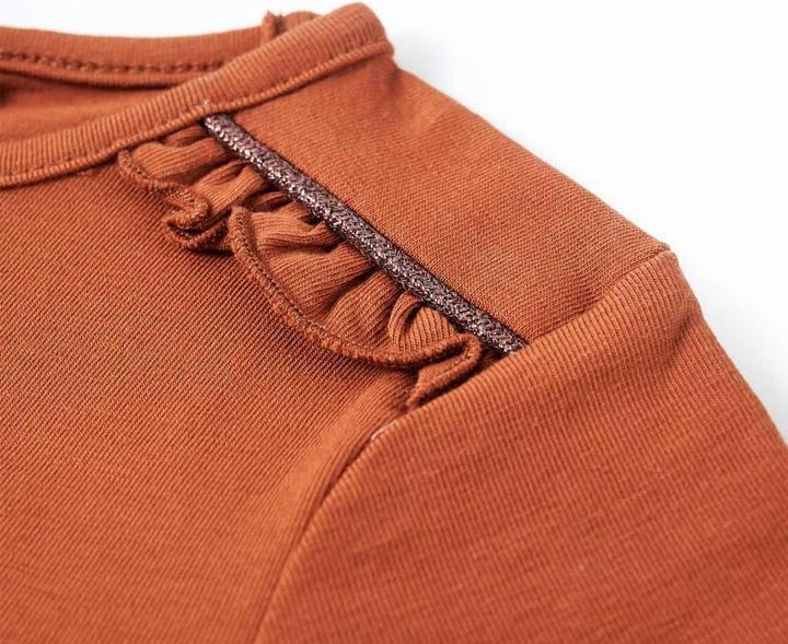 Immagine prodotto vidaXL Camicia da bambino a maniche lunghe Cognac 92,Materiale: 95 % cotone. 5 (92)