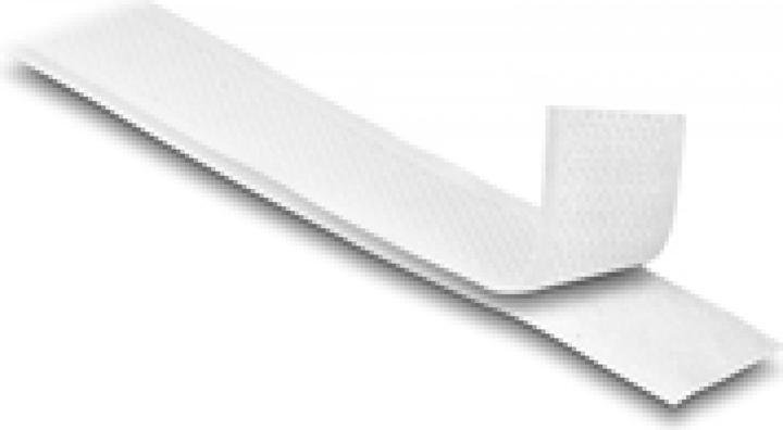 Productafbeelding Delock Klittenband 25 m x 20 mm met lijm en vliesband Wit (20 mm)