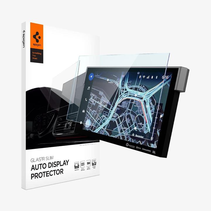 Actual product image Spigen Glass FC Tesla Model X 2022/ Model S 2021 "EZ FIT" szkło hartowane AGL04688 (1 pcs., Tesla Model X)