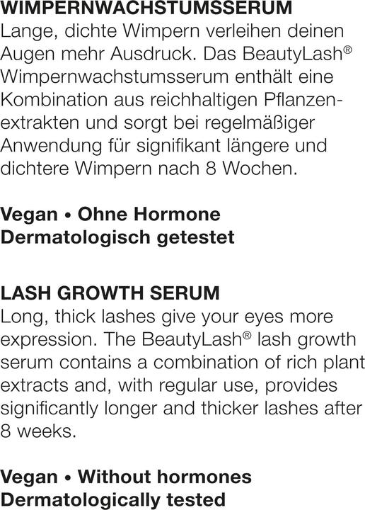Actual product image BeautyLash Vegan eyelash growth serum (3 ml)