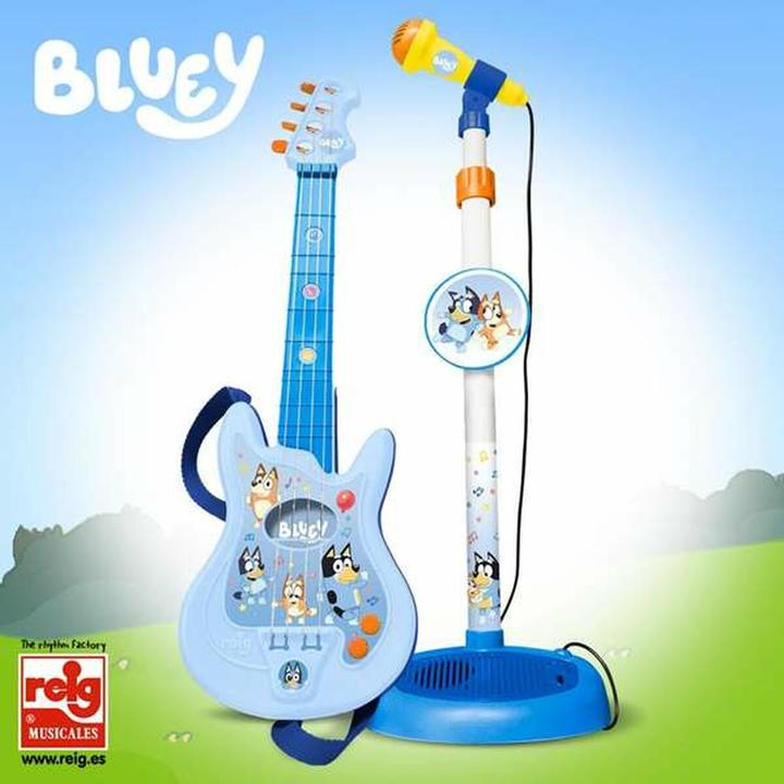 Produktbild Bluey Kindergitarre Einstellbar Mikrofon 60 x 30 x 17 mm (Englisch)