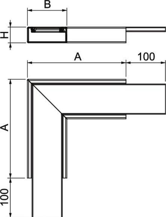 Actual product image OBO Bettermann Flat angle (35 cm)