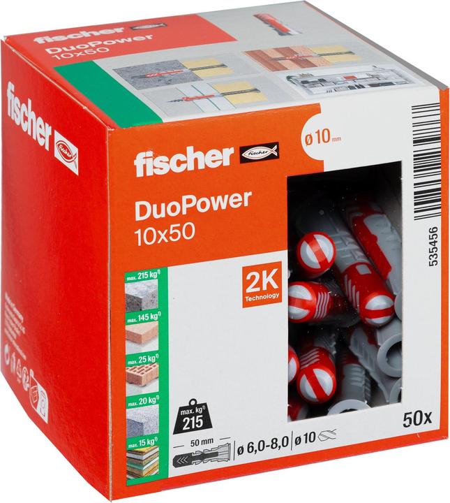 Actual product image Fischer DuoPower 10x50 (50 pcs.)
