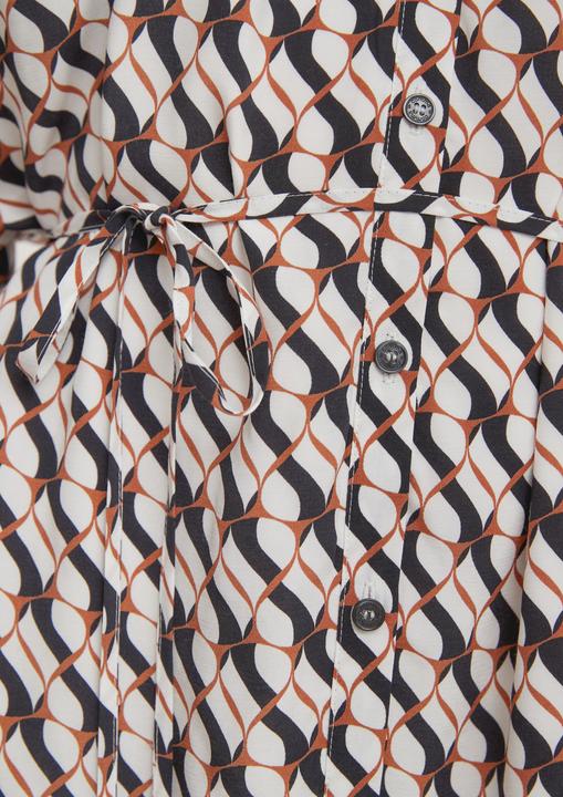 Image du produit Comma Kleid Blusenkleid mit Allovermuster (40)